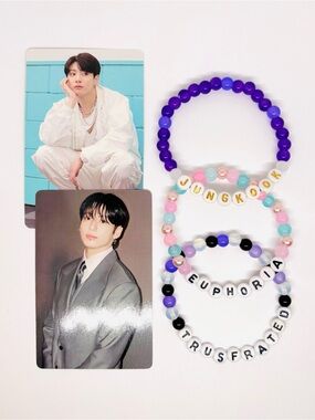 (5pcs) BTS JUNGKOOK BRACELET PHOTOCARD BUNDLE